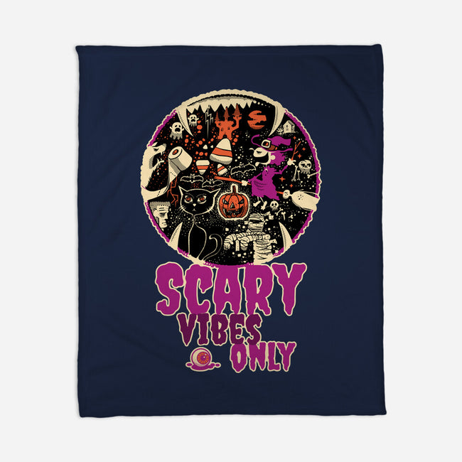 Scary Vibes Only Please-None-Fleece-Blanket-imisko
