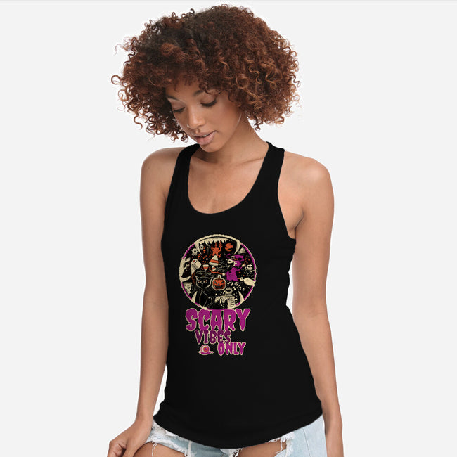 Scary Vibes Only Please-Womens-Racerback-Tank-imisko