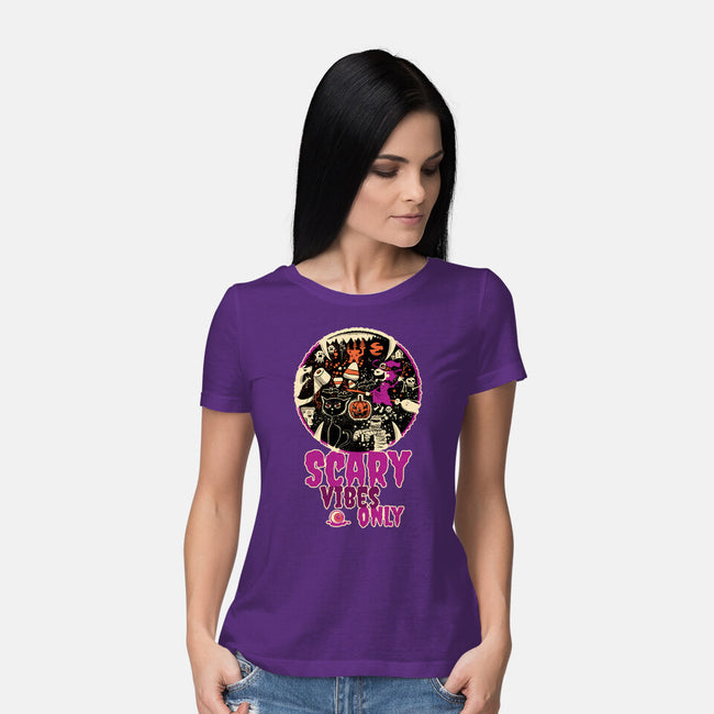 Scary Vibes Only Please-Womens-Basic-Tee-imisko
