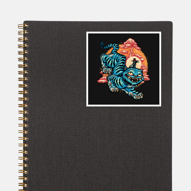 The Glowing Tiger-None-Glossy-Sticker-glitchygorilla