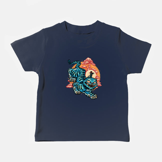 The Glowing Tiger-Baby-Basic-Tee-glitchygorilla