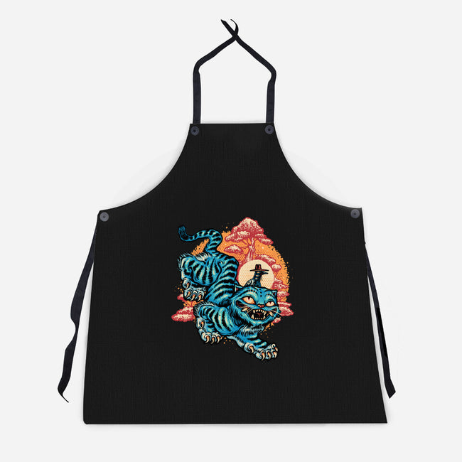 The Glowing Tiger-Unisex-Kitchen-Apron-glitchygorilla