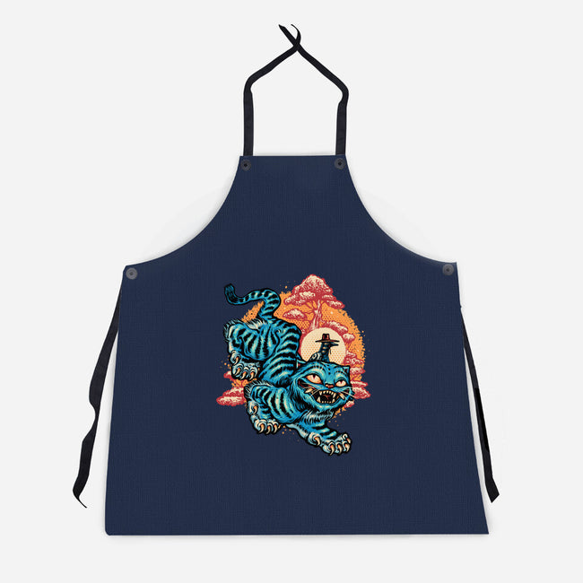 The Glowing Tiger-Unisex-Kitchen-Apron-glitchygorilla