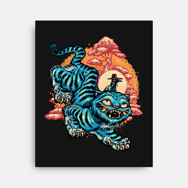 The Glowing Tiger-None-Stretched-Canvas-glitchygorilla