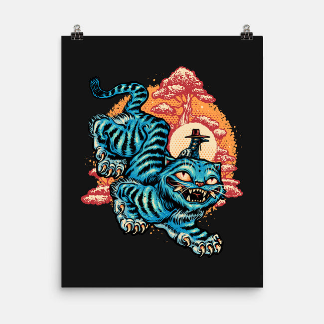 The Glowing Tiger-None-Matte-Poster-glitchygorilla