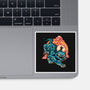 The Glowing Tiger-None-Glossy-Sticker-glitchygorilla