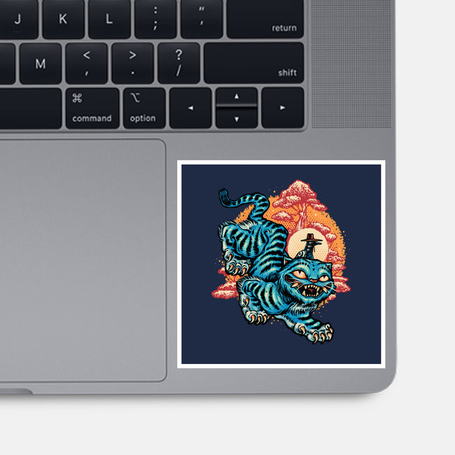 The Glowing Tiger-None-Glossy-Sticker-glitchygorilla