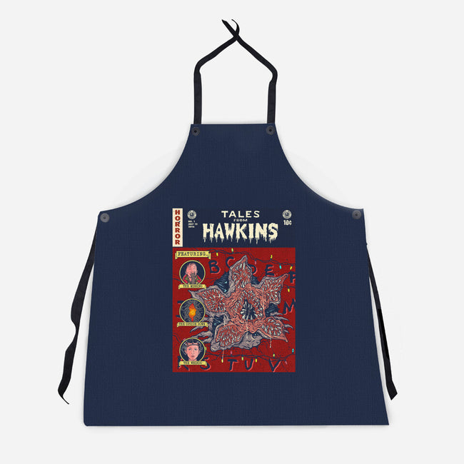 Tales From Hawkins 1-Unisex-Kitchen-Apron-Green Devil