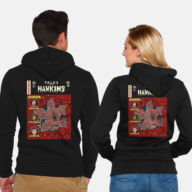 Tales From Hawkins 1-Unisex-Zip-Up-Sweatshirt-Green Devil