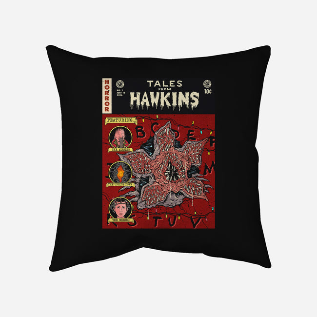 Tales From Hawkins 1-None-Removable Cover w Insert-Throw Pillow-Green Devil