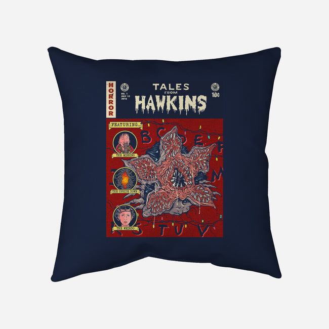 Tales From Hawkins 1-None-Removable Cover w Insert-Throw Pillow-Green Devil