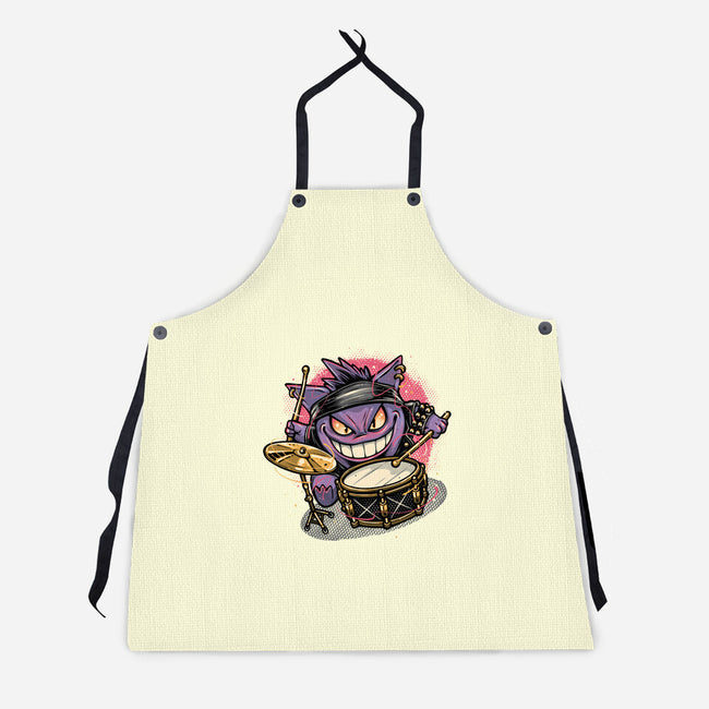 Shadow Rocker-Unisex-Kitchen-Apron-glitchygorilla