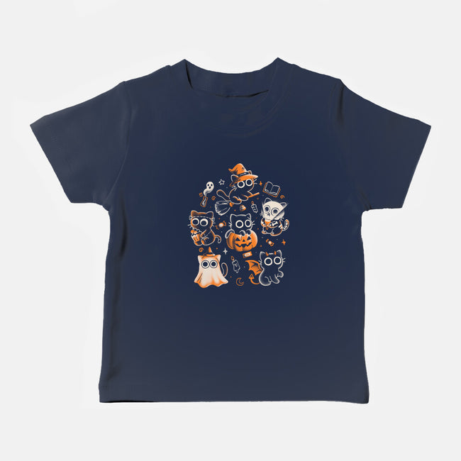 Spooky Kitten Family-Baby-Basic-Tee-eduely