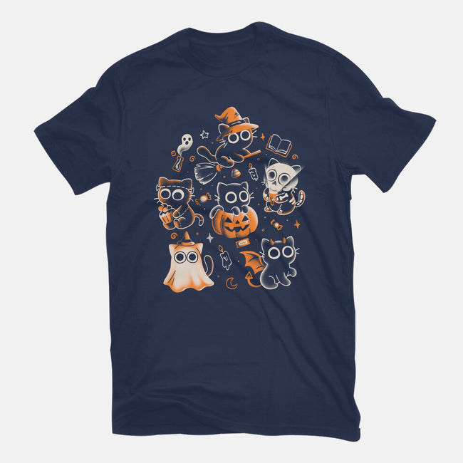 Spooky Kitten Family-Mens-Basic-Tee-eduely