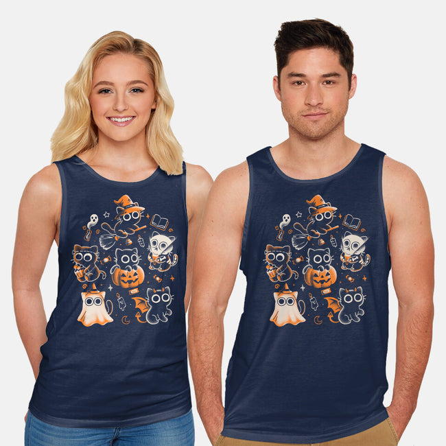 Spooky Kitten Family-Unisex-Basic-Tank-eduely