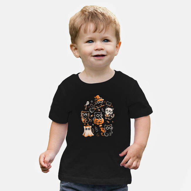 Spooky Kitten Family-Baby-Basic-Tee-eduely