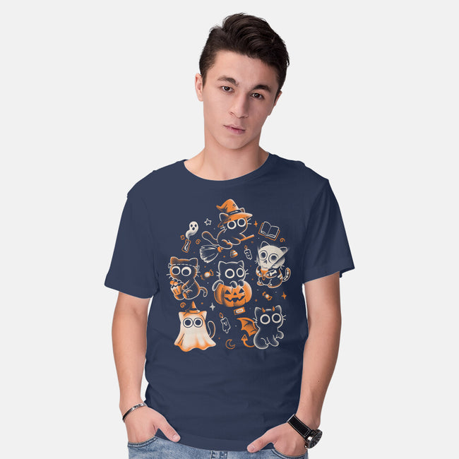 Spooky Kitten Family-Mens-Basic-Tee-eduely