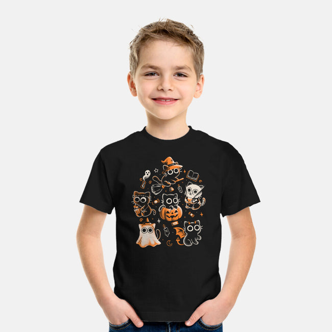 Spooky Kitten Family-Youth-Basic-Tee-eduely