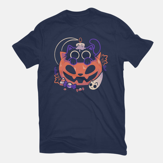 Trick Or Meow-Unisex-Basic-Tee-eduely