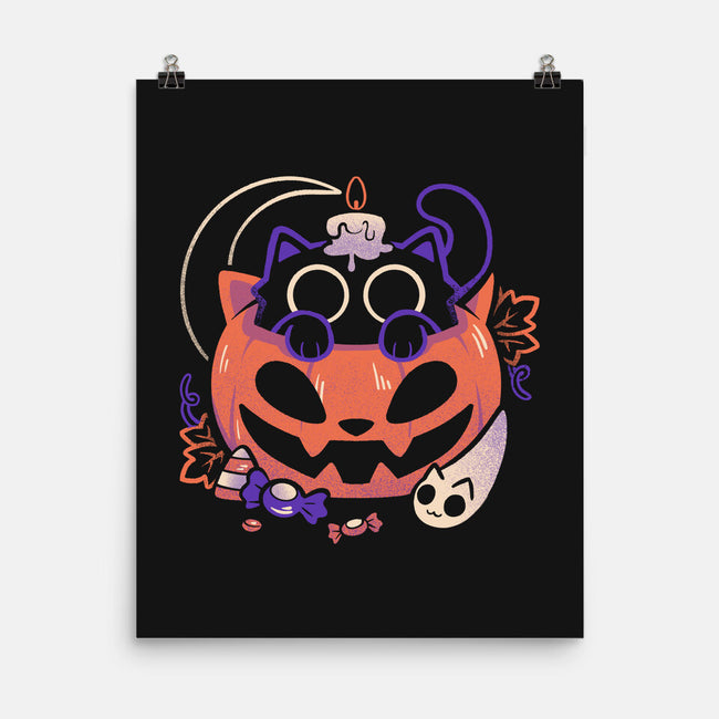 Trick Or Meow-None-Matte-Poster-eduely