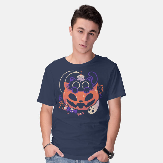 Trick Or Meow-Mens-Basic-Tee-eduely