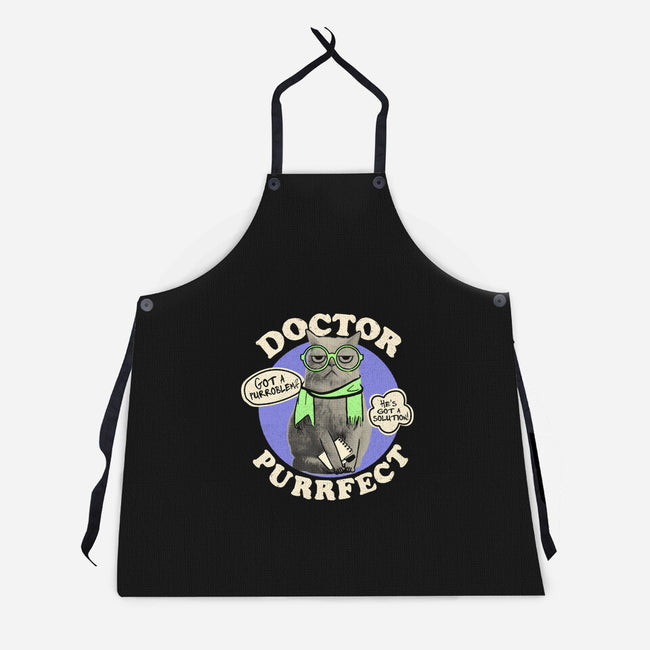 Doctor Purrfect-Unisex-Kitchen-Apron-Estudio Horta