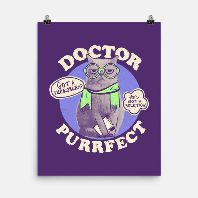 Doctor Purrfect-None-Matte-Poster-Estudio Horta