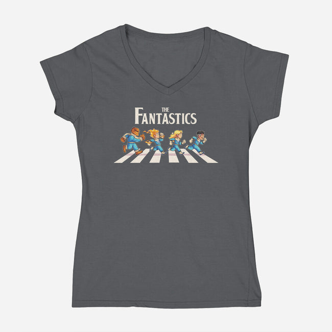 The Fantastics-Womens-V-Neck-Tee-2DFeer