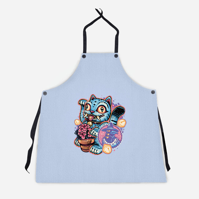 Blue Tiger Of Prosperity-Unisex-Kitchen-Apron-glitchygorilla