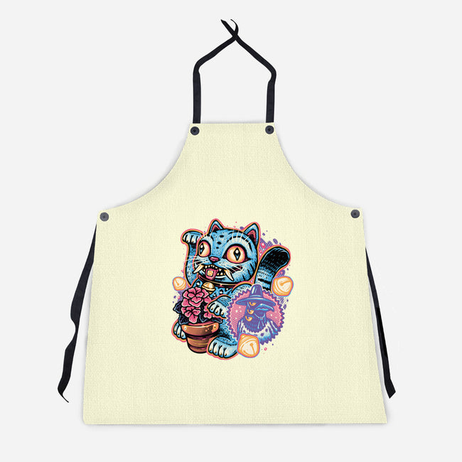 Blue Tiger Of Prosperity-Unisex-Kitchen-Apron-glitchygorilla