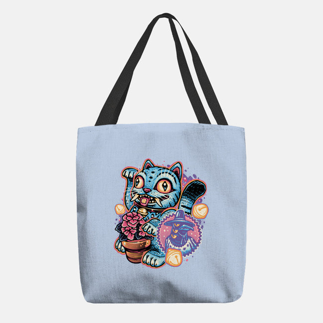 Blue Tiger Of Prosperity-None-Basic Tote-Bag-glitchygorilla