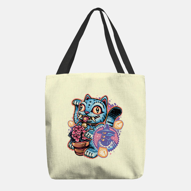 Blue Tiger Of Prosperity-None-Basic Tote-Bag-glitchygorilla