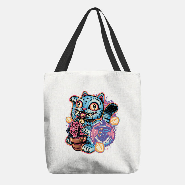 Blue Tiger Of Prosperity-None-Basic Tote-Bag-glitchygorilla