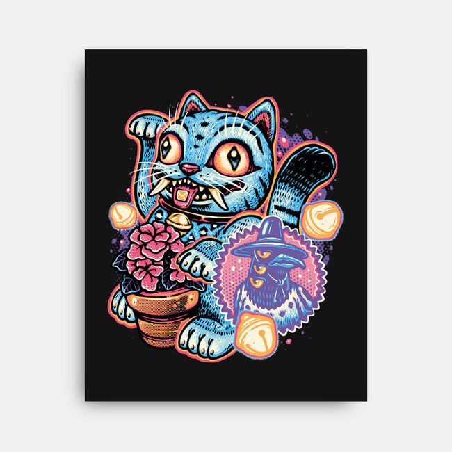 Blue Tiger Of Prosperity-None-Stretched-Canvas-glitchygorilla