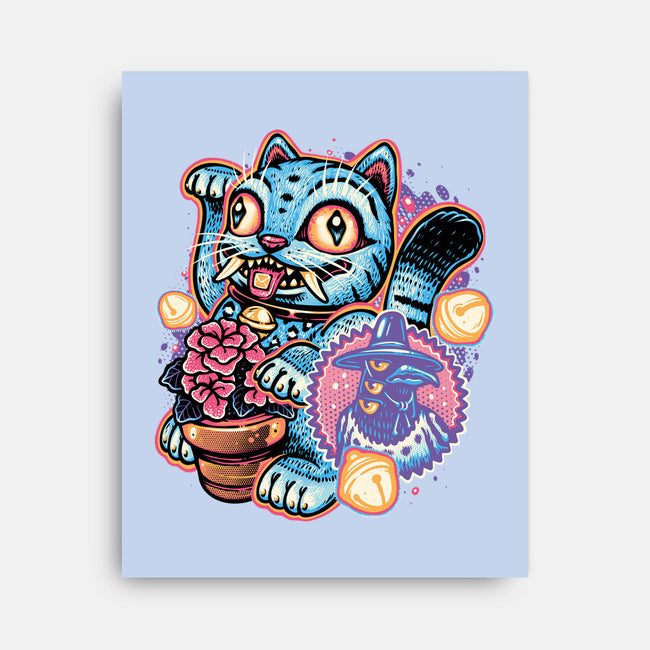 Blue Tiger Of Prosperity-None-Stretched-Canvas-glitchygorilla