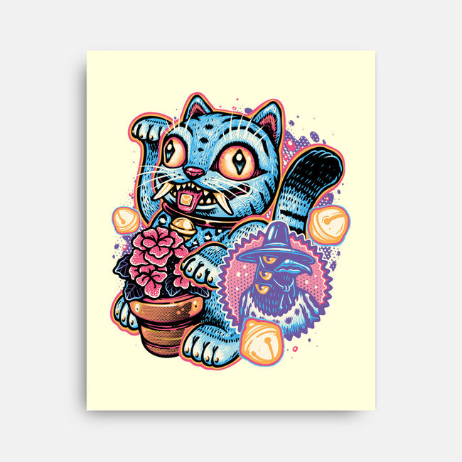 Blue Tiger Of Prosperity-None-Stretched-Canvas-glitchygorilla