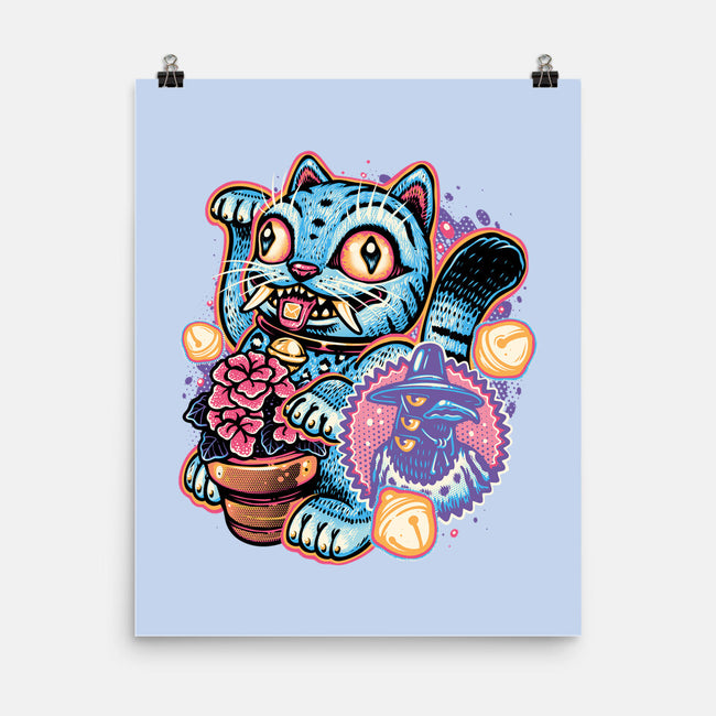 Blue Tiger Of Prosperity-None-Matte-Poster-glitchygorilla