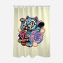 Blue Tiger Of Prosperity-None-Polyester-Shower Curtain-glitchygorilla