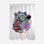 Blue Tiger Of Prosperity-None-Polyester-Shower Curtain-glitchygorilla