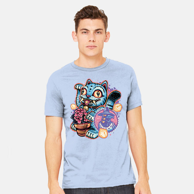 Blue Tiger Of Prosperity-Mens-Heavyweight-Tee-glitchygorilla