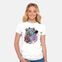 Blue Tiger Of Prosperity-Womens-Fitted-Tee-glitchygorilla