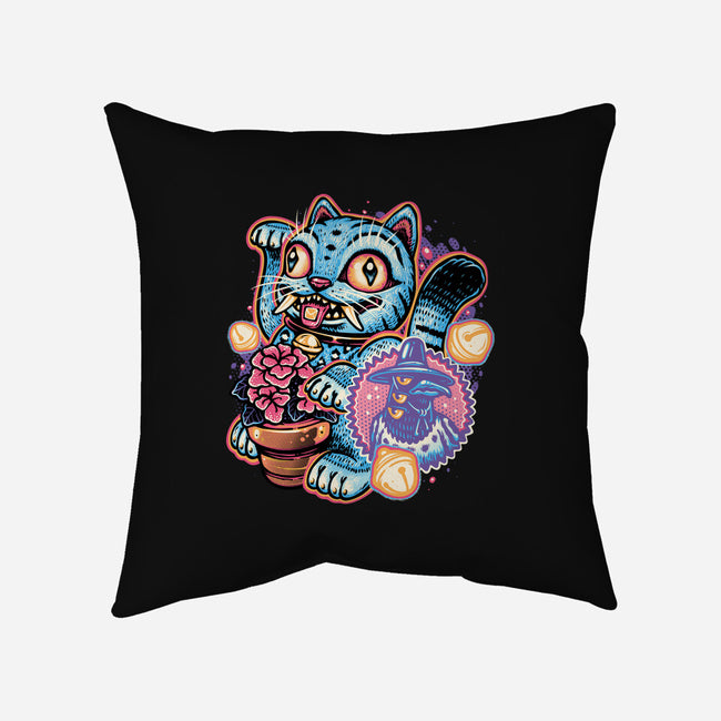 Blue Tiger Of Prosperity-None-Removable Cover w Insert-Throw Pillow-glitchygorilla