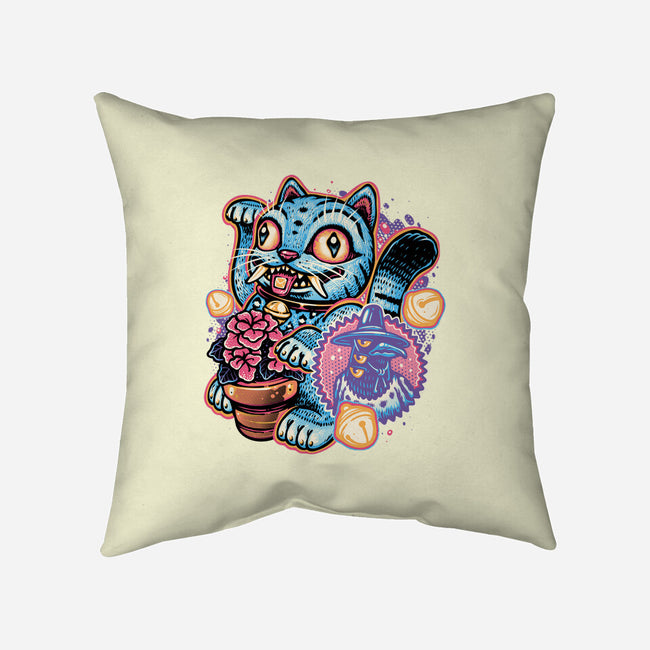 Blue Tiger Of Prosperity-None-Removable Cover w Insert-Throw Pillow-glitchygorilla