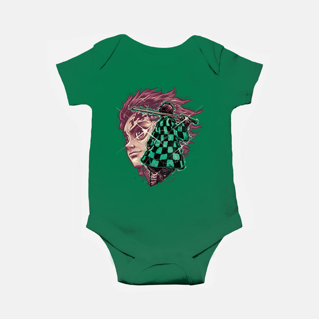 The Legend Of The Slayer-Baby-Basic-Onesie-glitchygorilla
