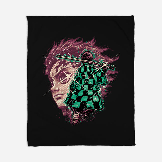 The Legend Of The Slayer-None-Fleece-Blanket-glitchygorilla