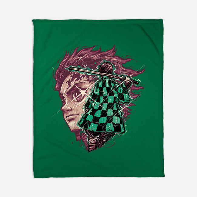 The Legend Of The Slayer-None-Fleece-Blanket-glitchygorilla