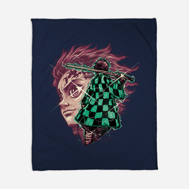 The Legend Of The Slayer-None-Fleece-Blanket-glitchygorilla