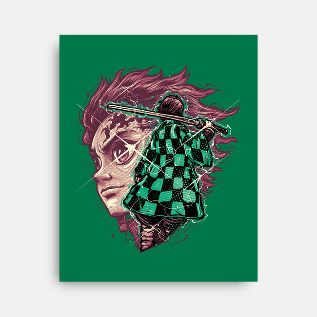 The Legend Of The Slayer-None-Stretched-Canvas-glitchygorilla