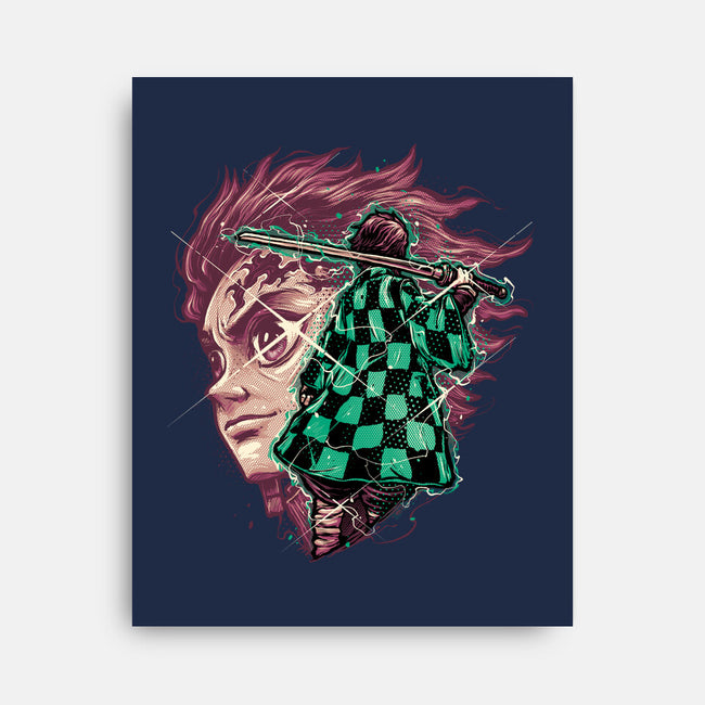 The Legend Of The Slayer-None-Stretched-Canvas-glitchygorilla