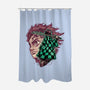 The Legend Of The Slayer-None-Polyester-Shower Curtain-glitchygorilla